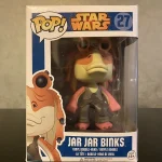 Star Wars Episode V #27 Jar Jar Binks Vinyl Figure Bobblehead Vaulted Collectible With Protector Funko Pop Figure