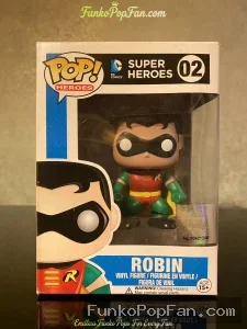 DC Comics Super Heroes #02 Robin 2016 Vinyl Figure Bobblehead Vaulted Collectible With Protector Funko Pop Figure