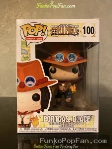 One Piece One Piece #100 Portgas D. Ace Vinyl Figure Bobblehead Vaulted Collectible With Protector Funko Pop Figure