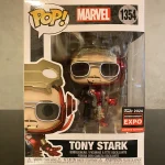 Marvel Iron Man #1354 Tony Stark (Convention Expo Limited Edition) Vinyl Figure Bobblehead Vaulted Collectible With Protector Funko Pop Figure