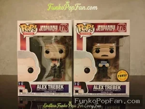 Television Jeopardy! #776 Alex Trebek (Common + Chase) Vinyl Figure Bobblehead Vaulted Collectible With Protector Funko Pop Figure