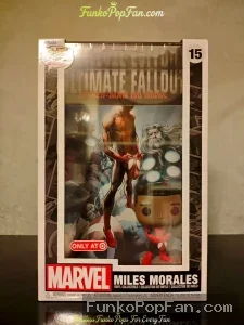 Marvel Miles Morales #15 (Comic Covers: Ultimate Fallout Spider-Man) Vinyl Figure Bobblehead Vaulted Collectible With Protector Funko Pop Figure