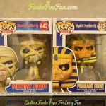 Rocks Iron Maiden #442 Mummy Eddie / #443 Pharaoh Eddie Vinyl Figure Bobblehead Vaulted Collectible With Protector Funko Pop Figure