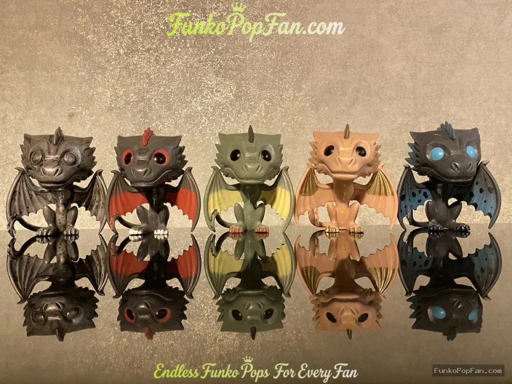 Game of Thrones Dragons #104 (Set of 5) Vinyl Figure Bobblehead Vaulted Collectible With Protector Funko Pop Figure