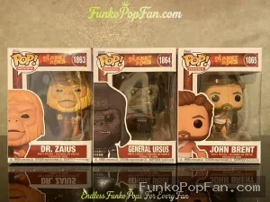 Bundle Funko Pop! Movies Planet of the Apes #1863 Dr. Zaius / General Ursus #1864 / John Brent #1865 Vinyl Figure Bobblehead Vaulted Collectible With Protector Funko Pop Figure