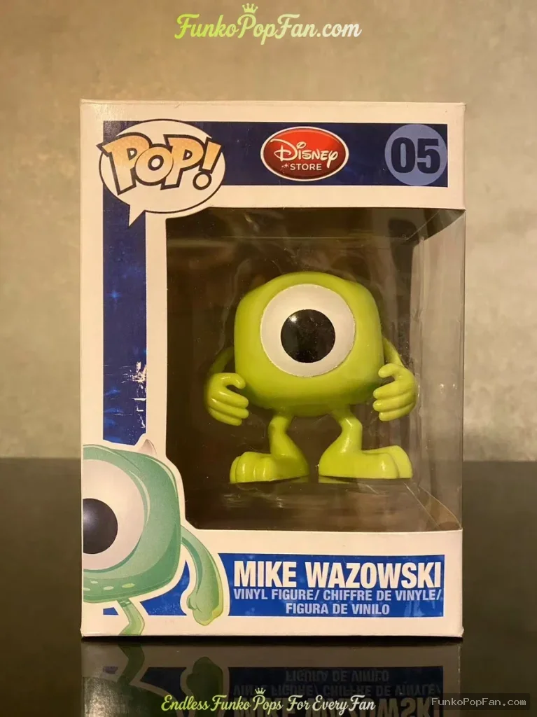 Disney Monsters, Inc. #05 Mike Wazowski Vinyl Figure Bobblehead Vaulted Collectible With Protector Funko Pop Figure