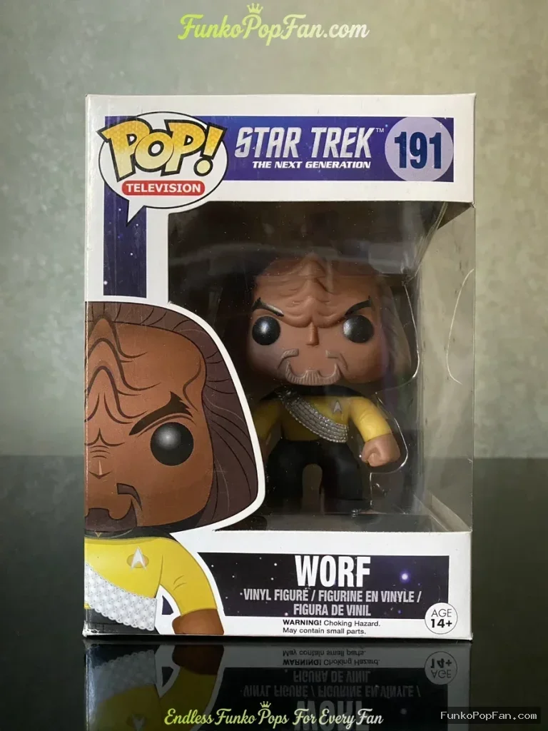 #191 Star Trek The Next Generation Worf Vinyl Figure Bobblehead Vaulted Collectible With Protector Funko Pop Figure