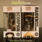 Bundle Funko Pop Games Mortal Kombat #537 Scorpion / Raiden with Lightning #539 Vinyl Figure Bobbleh - Funko Pop Figure