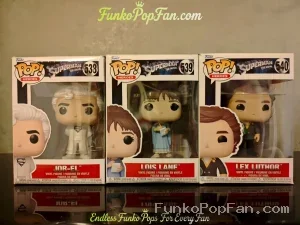 Bundle Funko Pop! Heroes Superman #639 Jor-El / Lois Lane #539 / Lex Luthor #540 Vinyl Figure Bobblehead Vaulted Collectible With Protector Funko Pop Figure
