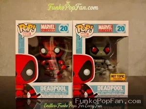 Marvel Universe #20 Deadpool (Red) + #20 Deadpool (Blue/Grey Hot Topic Exclusive) Lot of 2 Vinyl Figure Bobblehead Vaulted Collectible With Protector Funko Pop Figure