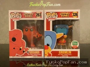Looney Tunes Animation #263 Gossamer / Gremlin #326 3000 Vinyl Figure Bobblehead Vaulted Collectible With Protector Funko Pop Figure