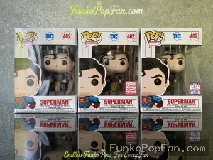 DC Heroes #402 Superman (Imperial Palace Metallic Summer Exclusive) Vinyl Figure Bobblehead Vaulted Collectible With Protector Funko Pop Figure