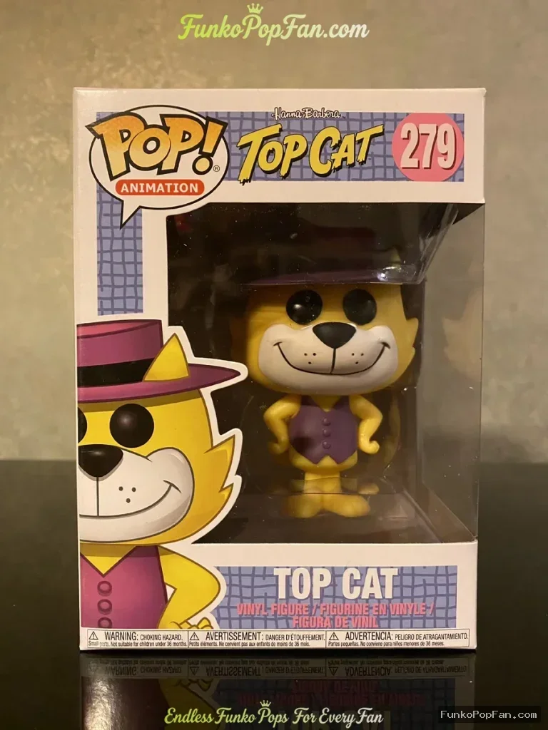 Animation Top Cat #279 Vinyl Figure Bobblehead Vaulted Collectible With Protector Funko Pop Figure