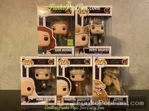 Bundle [LOT] +7pcs Funko Pop House Of The Dragon Alicent Hightower #01 Viserys Targaryen #02 Daemon Targaryen #05 Rhaenyra Targaryen #06 Syrax #07 Vinyl Figure Bobblehead Vaulted Collectible With Protector Funko Pop Figure