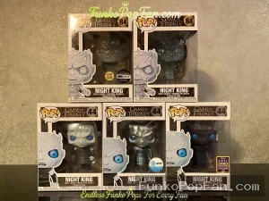 Bundle Funko Pop! Game of Thrones Night King #44 Night King Glow in the dark + 2017 sumer Exclusive + AT&T Vinyl Figure Bobblehead Vaulted Collectible With Protector Funko Pop Figure