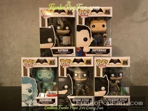 Bundle Funko Pop! DC Icons #84 Batman / Superman #85 / Aquaman #87 / Armored Batman #88 / Knightmare Batman #89 Vinyl Figure Bobblehead Vaulted Collectible With Protector Funko Pop Figure