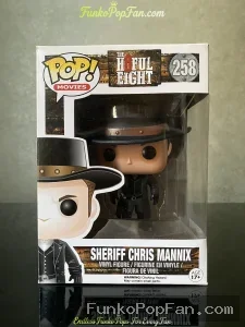 #258 Movies The Hateful Eight Sheriff Chris Mannix Vinyl Figure Bobblehead Vaulted Collectible With Protector Funko Pop Figure