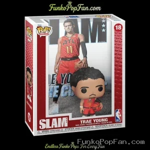 SLAM Magazine Cover #18 Trae Young (Atlanta Hawks) Vinyl Figure Bobblehead Vaulted Collectible With Protector Funko Pop Figure