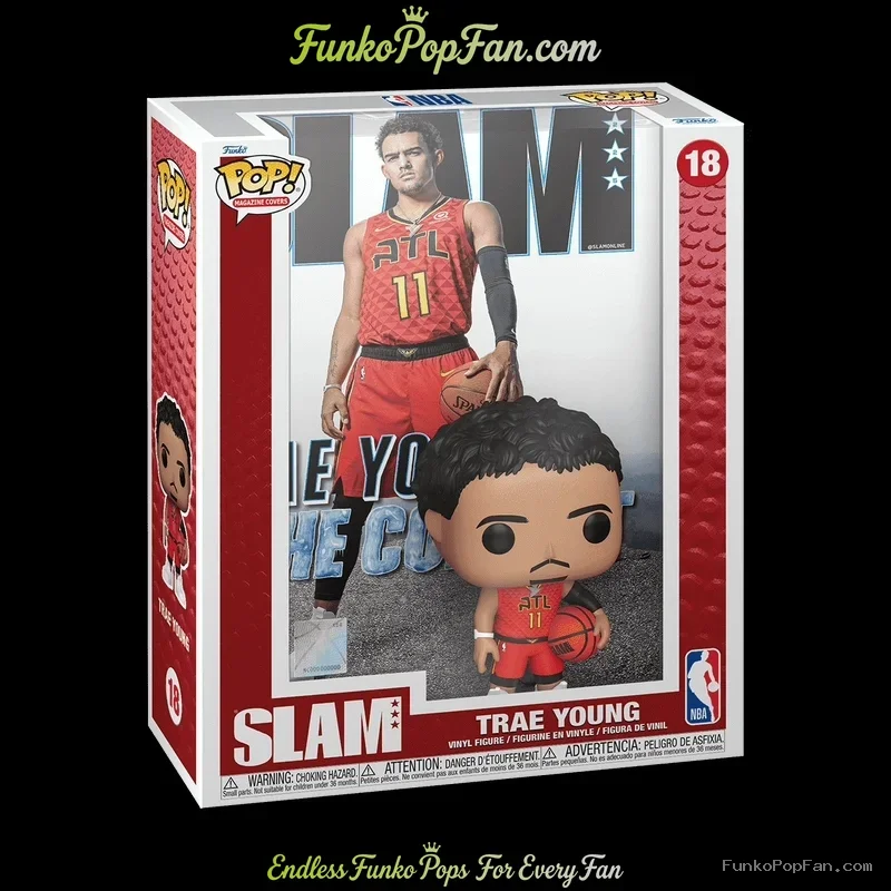 SLAM Magazine Cover #18 Trae Young (Atlanta Hawks) Vinyl Figure Bobblehead Vaulted Collectible With Protector Funko Pop Figure
