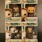 Bundle Funko Pop! Disney Beauty and the Beast #90 Peasant Belle / Cogsworth #91 / Mrs. Potts & Chip #92 / Lumiere #93 Vinyl Figure Bobblehead Vaulted Collectible With Protector Funko Pop Figure