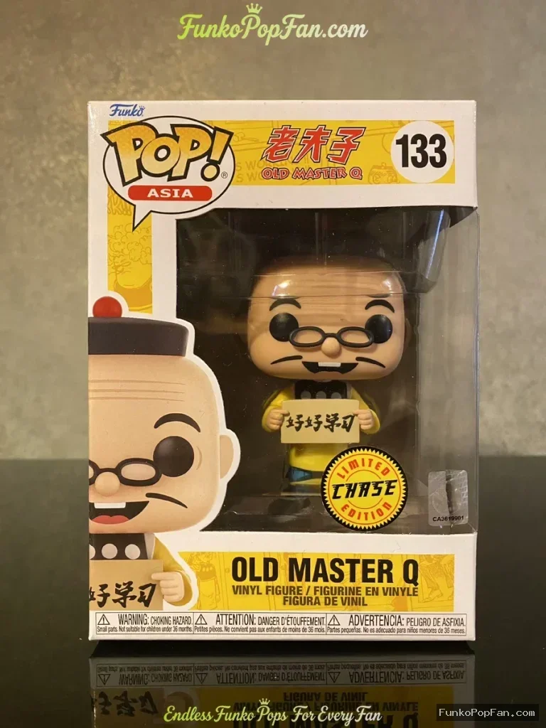 Asia Old Master Q #133 (Chase) Vinyl Figure Bobblehead Vaulted Collectible With Protector Funko Pop Figure