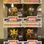 Bundle Funko Pop! Marvel Sinister Six #1015 Sandman / Mysterio #1016 / Electro #1017 / Kraven the Hunter #1018 Vinyl Figure Bobblehead Vaulted Collectible With Protector Funko Pop Figure