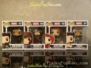 Bundle Funko Pop Marvel #637 Wolverine Logan / #640 Magneto / #645 Jean Grey / #647 Logan Vinyl Figure Bobblehead Vaulted Collectible With Protector Funko Pop Figure