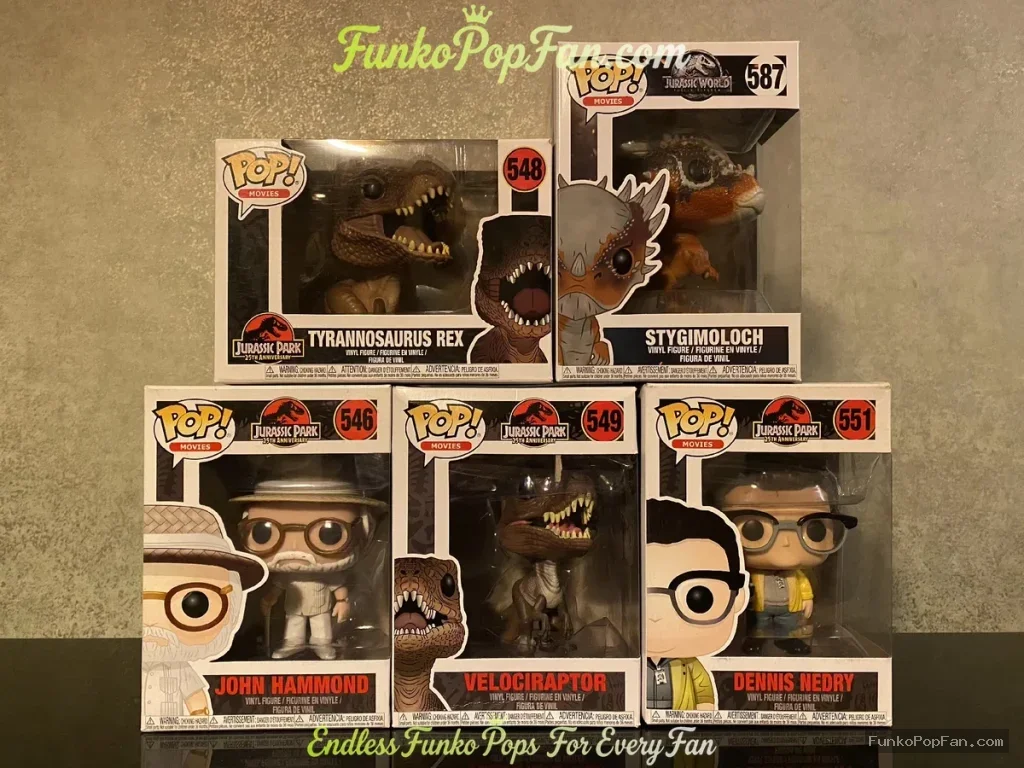 Bundle Funko Pop! Jurassic Park T-Rex #548 Tyrannosaurus Rex / Stygimoloch #587 Vinyl Figure Bobblehead Vaulted Collectible With Protector Funko Pop Figure