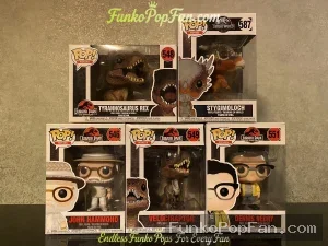 Bundle Funko Pop! Jurassic Park T-Rex #548 Tyrannosaurus Rex / Stygimoloch #587 Vinyl Figure Bobblehead Vaulted Collectible With Protector Funko Pop Figure