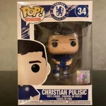 Football Chelsea #34 Christian Pulisic Vinyl Figure Bobblehead Vaulted Collectible With Protector Funko Pop Figure