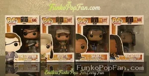 Bundle Funko Pop! TV The Walking Dead Lot of 4 #66 The Governor + #387 Rosita + #577 Sasha + #888 Michonne Vinyl Figure Bobblehead Vaulted Collectible With Protector Funko Pop Figure