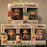 Bundle Funko Pop! One Piece Portgas D. Ace #327 / Roronoa Zoro #329 / Franky #330 / Boa Hancock #400 Vinyl Figure Bobblehead Vaulted Collectible With Protector Funko Pop Figure