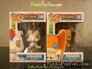 Bundle Funko Pop! Digimon Animation Gomamon #1386 / Patamon #1387 Vinyl Figure Bobblehead Vaulted Collectible With Protector Funko Pop Figure