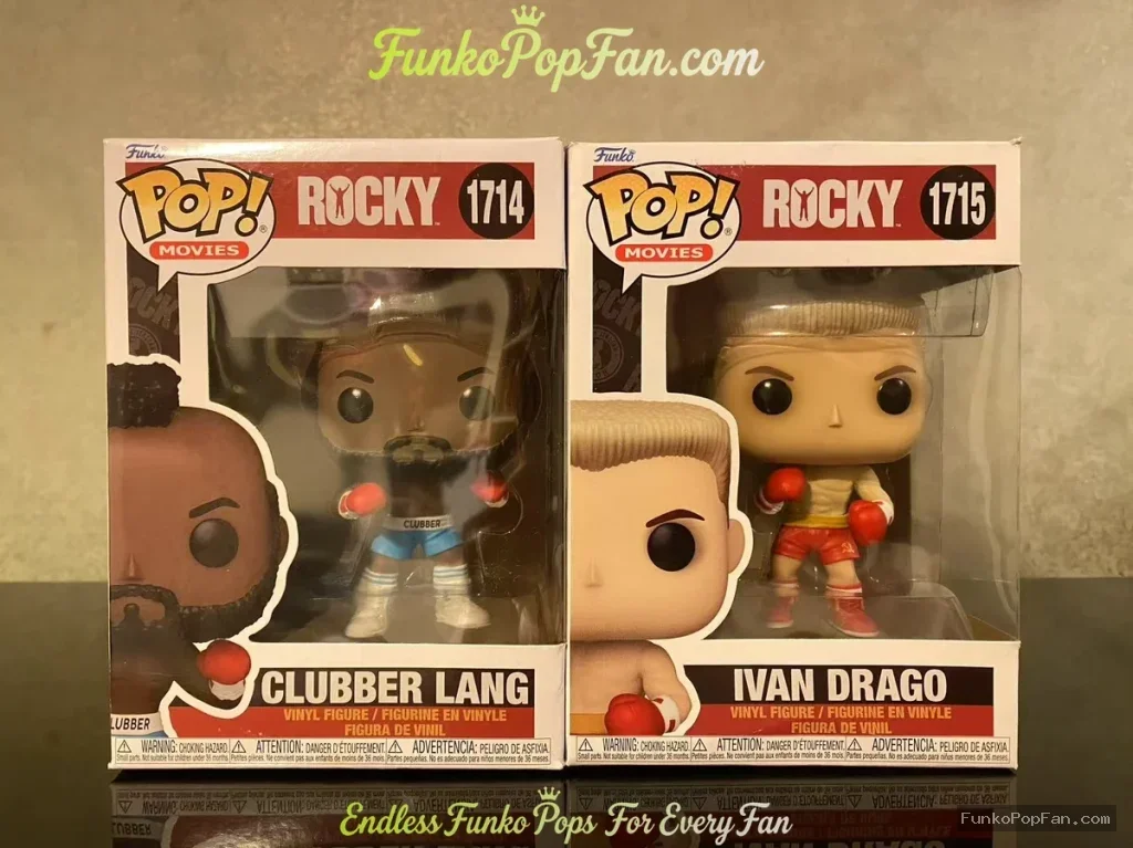 Movies Rocky #1714 Clubber Lang + #1715 Ivan Drago Vinyl Figure Bobblehead Vaulted Collectible With Protector Funko Pop Figure