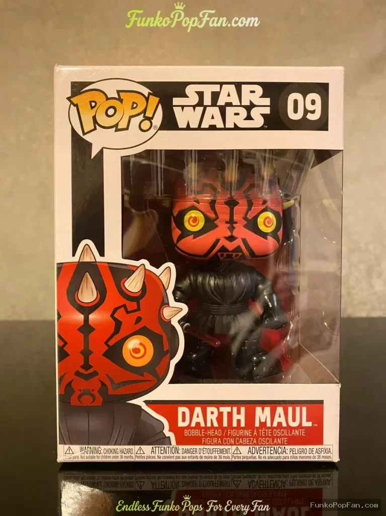 Star Wars #09 Darth Maul Vinyl Figure Bobblehead Vaulted Collectible With Protector Funko Pop Figure