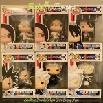 Bundle Funko Pop! Bleach Character Collection #1695 Uryu Ishida / Byakuya Kuchiki #1696 / Kenpachi Zaraki #1699 / Toshiro Hitsugaya #1700 / White Ichigo #1739 Vinyl Figure Bobblehead Vaulted Collectible With Protector Funko Pop Figure