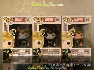 Bundle Funko Pop! Marvel Loki #36 Loki X1 Vinyl Figure Bobblehead Vaulted Collectible With Protector Funko Pop Figure