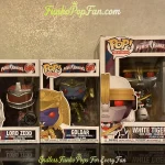 Bundle Funko Pop! Power Rangers Television #666 Lord Zedd / Goldar #697 / White Tigerzord #668 Vinyl Figure Bobblehead Vaulted Collectible With Protector Funko Pop Figure