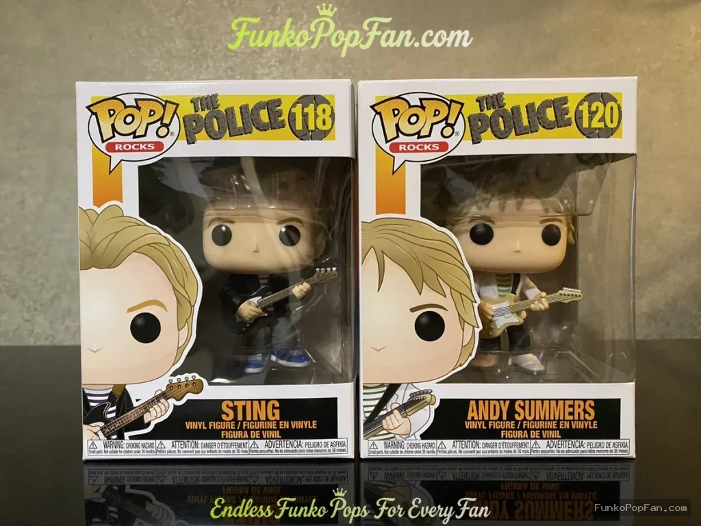 Rocks The Police #120 Andy Summers Vinyl Figure Bobblehead Vaulted Collectible With Protector Funko Pop Figure