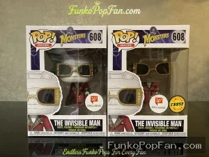 Bundle Funko Pop! Movies Monsters #608 The Invisible Man (Walgreens Exclusive Chase) Vinyl Figure Bobblehead Vaulted Collectible With Protector Funko Pop Figure