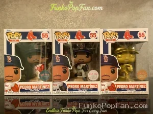 Bundle Funko Pop! MLB #55 Pedro Martinez Red Sox Exclusive + #55 Pedro Martinez Red Sox Exclusive + #55 Pedro Martinez Gold Special Vinyl Figure Bobblehead Vaulted Collectible With Protector Funko Pop Figure