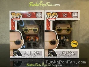 Bundle Funko Pop! WWE #46 The Rock (Orange Shirt Chase + regular) Vinyl Figure Bobblehead Vaulted Collectible With Protector Funko Pop Figure