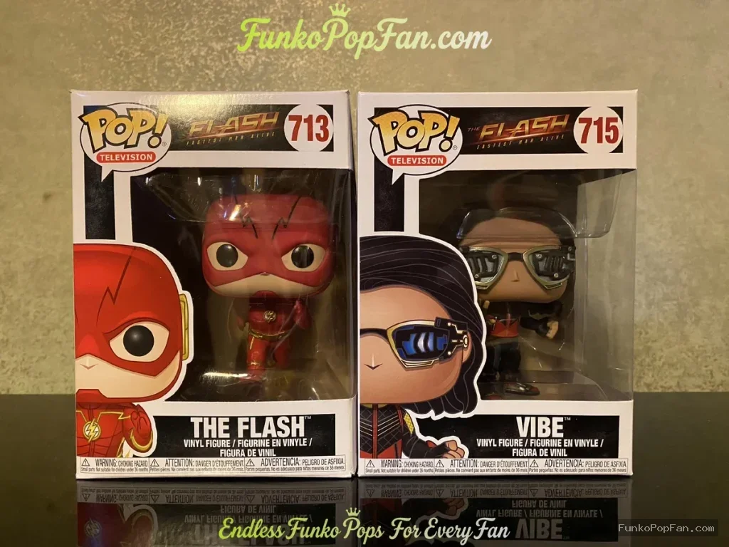 Television The Flash #713 The Flash / Vibe #715 Vinyl Figure Bobblehead Vaulted Collectible With Protector Funko Pop Figure
