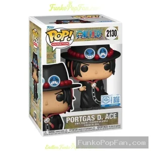 Animation One Piece #2130 Portgas D. Ace Vinyl Figure Bobblehead Vaulted Collectible With Protector Funko Pop Figure