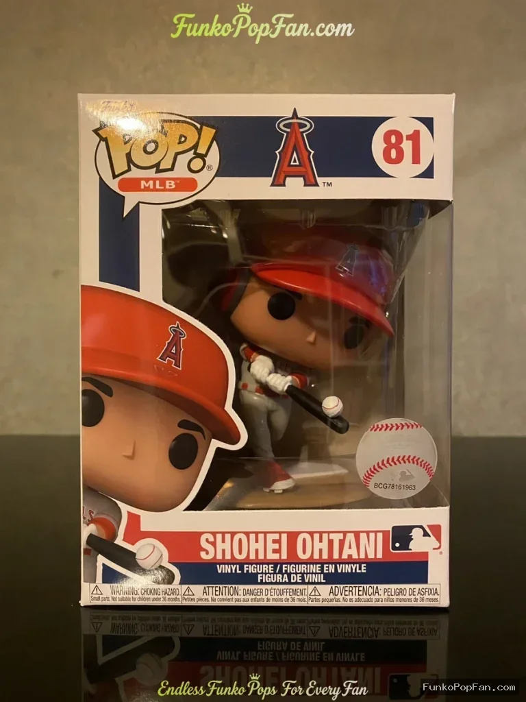 MLB Los Angeles Angels #81 Shohei Ohtani Vinyl Figure Bobblehead Vaulted Collectible With Protector Funko Pop Figure