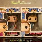 Bundle Funko Pop! Saved by the Bell Television #315 A.C. Slater / Jessie Spano #316 Vinyl Figure Bobblehead Vaulted Collectible With Protector Funko Pop Figure
