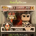 Animation Samurai Jack & Aku NYCC 2019 Exclusive Vinyl Figure Bobblehead Vaulted Collectible With Protector Funko Pop Figure