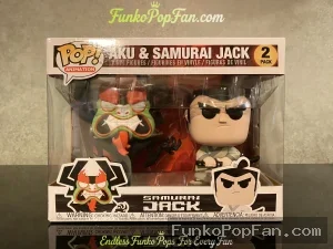 Animation Samurai Jack & Aku NYCC 2019 Exclusive Vinyl Figure Bobblehead Vaulted Collectible With Protector Funko Pop Figure