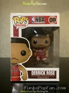NBA Collectors Edition #09 Derrick Rose Vinyl Figure Bobblehead Vaulted Collectible With Protector Funko Pop Figure