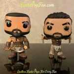 Game of Thrones #6 Khal Drogo Lot of 2 (Standard + Bloody Variant) Vinyl Figure Bobblehead Vaulted Collectible With Protector Funko Pop Figure